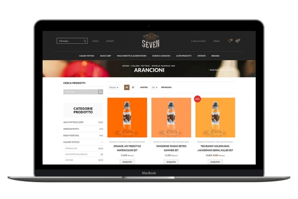 e-commerce prodotti tattoo